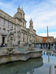 Naklejka na ściany i meble View of Piazza Navona in Rome