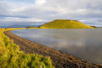 Lake Mývatn Iceland. Lake Mývatn is one of Iceland's most famous and spectacular landscapes due to its relentless volcanic activity.
