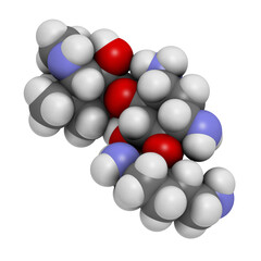 Gentamicin antibiotic drug (aminoglycoside class), chemical structure.