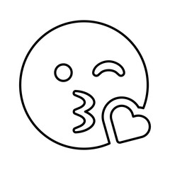 Kiss wink heart Emoji Icon