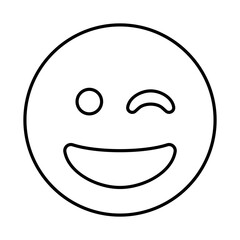 Grin wink Emoji Icon