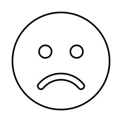 Obraz premium Frown Emoji Icon