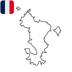 Obraz premium Mayotte islands Map. Region of France. Vector illustration.