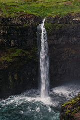Amazing landscapes of the Faroe Islands captured in summer. Views of the island of Vagar