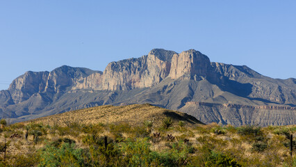 Fototapeta na wymiar Landscape view of Guadalupe Peak and El Capitan