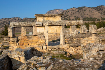 Fototapeta na wymiar Ancient city of Hierapolis, Pamukkale, Turkey