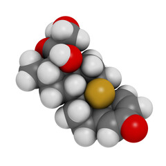 Betamethasone anti-inflammatory and immunosuppressive steroid drug, chemical structure.