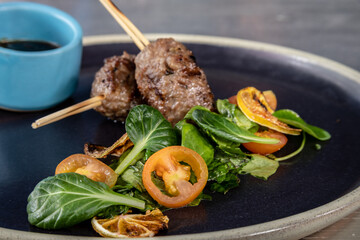 Typical colombian food and drinks, kibe with lemongrass