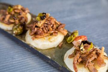Typical colombian food, variety of tapas