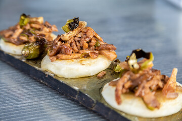 Typical colombian food, variety of tapas