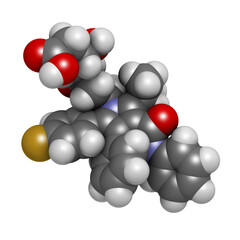 Atorvastatin cholesterol lowering drug (statin class), chemical structure.