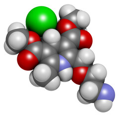 Amlodipine hypertension (high blood pressure) drug, chemical structure.