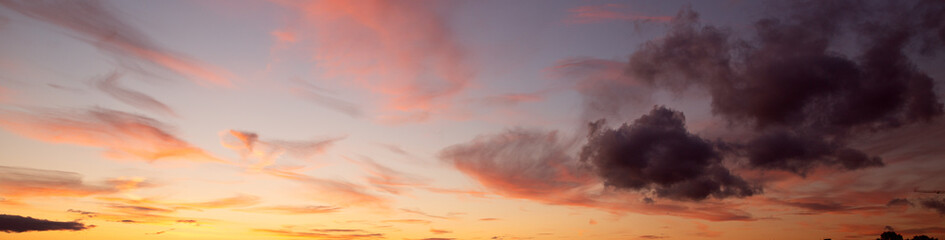 Multicolored sunset sky