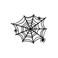 Web icon. Halloween. Spiders Web vector flat illustration.