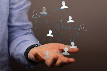 Fototapeta premium Global network. Blockchain. 3D illustration. Neural networks and artificial intelligence. Abstract