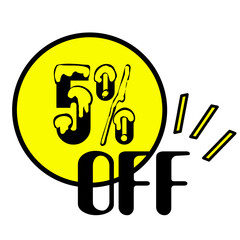 icon sale 5% off store products shop