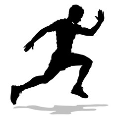 runner silhouette vector