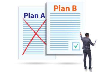 Concept of choosing between Plan A or Plan B