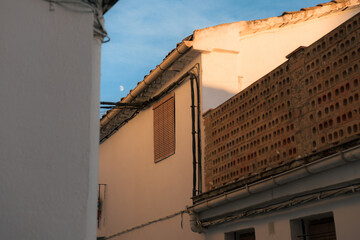 Fototapeta na wymiar Streets of the town of Cazorla at sunset, Spain