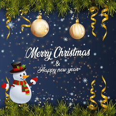 Christmas blue background. Holiday Christmas © Shahed_arts