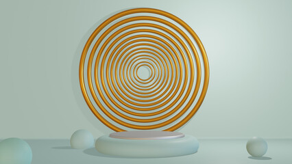 Obraz premium 3d circle stage ambient product background