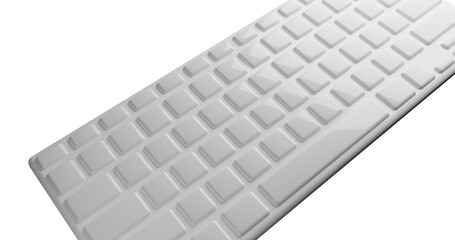 computer keyboard on white