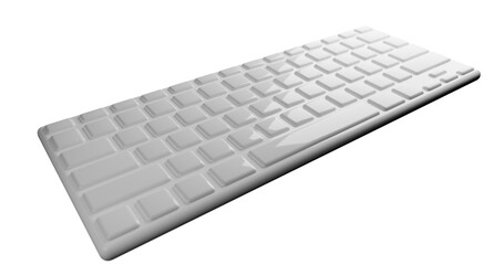 computer keyboard on white