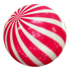 Realistic 3D illustration of the beautiful delicious striped cherry candy isolated on white