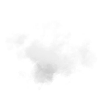 single white cloud with transparent background