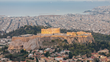 Fototapeta na wymiar The Parthenon in Athens in Greece on September 2022