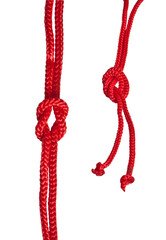 Red rope with knots