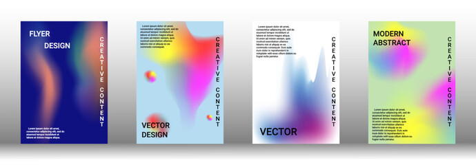 Artistic covers design. Creative fluid colors backgrounds. Set of abstract covers