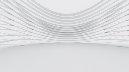 Background, white background and circle. Abstract circles, lines and empty space. Place object in empty space, create backdrop. 3d rendering.
