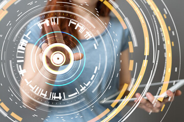 Global network. Blockchain. 3D illustration. Neural networks and artificial intelligence. Abstract