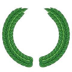 Laurel Wreath. A wreath of green laurel leaves isolated on a white background.
