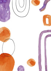 Hand-drawn abstract water color picture 94