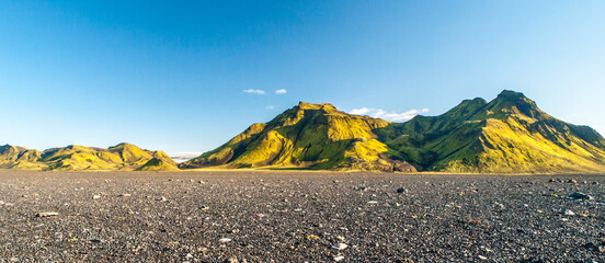 Icelandic Highlands along Laugavegur hiking trail