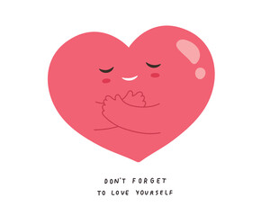 Big heart embracing itself with 