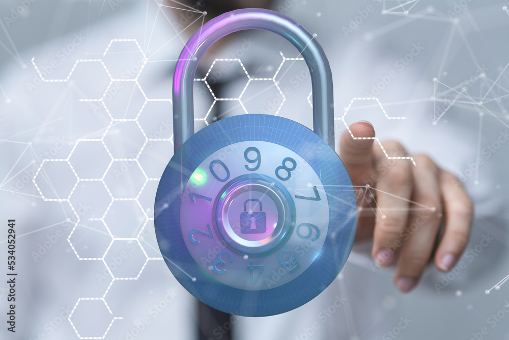 Aufkleber security data code digital concept