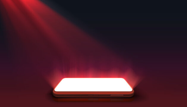 Smartphone mobile screen, technology mobile display light. Vector © hobbitfoot