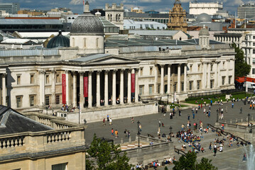 UK, england, London, Trafalgar square from above - obrazy, fototapety, plakaty