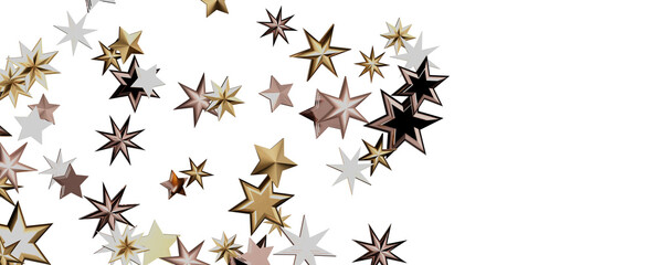 stars. Confetti celebration, Falling golden abstract decoration for party, birthday celebrate,