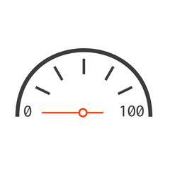 Obraz na płótnie Canvas Speed scale from 0 to 100. Vector illustration