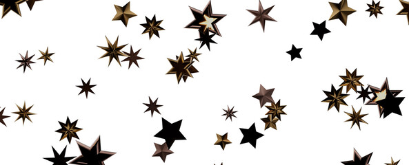 Glossy 3D Christmas star icon. Design element for holidays.