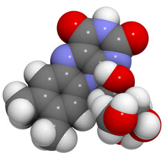 Vitamin B2 (riboflavin) molecule