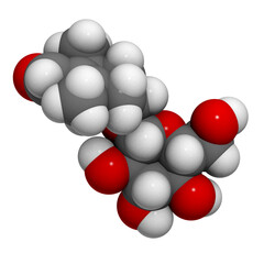 Picrocrocin saffron taste molecule, chemical structure. Picrocrocin is the main component of saffron taste.