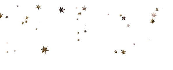 A gray whirlwind of golden snowflakes and stars. New