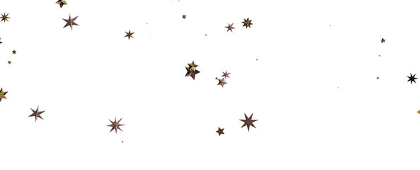 A gray whirlwind of golden snowflakes and stars. New