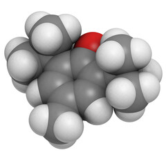 Butylated hydroxytoluene (BHT) antioxidant molecule.