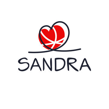 Creative (Sandra) name, Vector illustration.